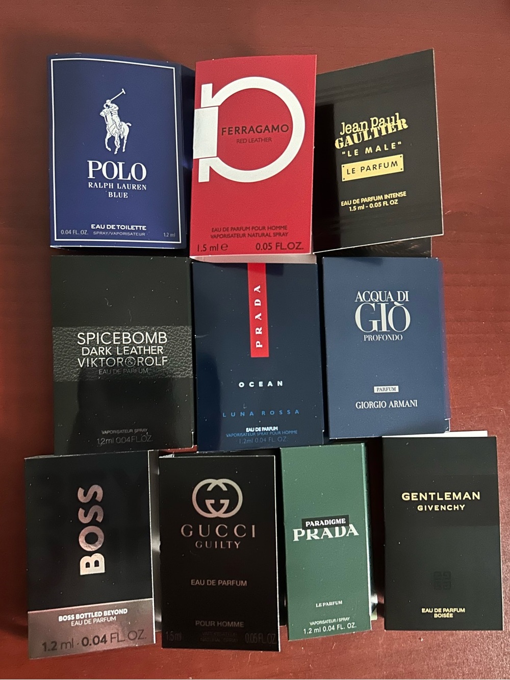 10 pieces men’s Sample set